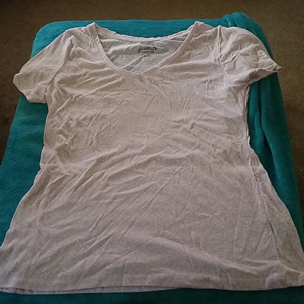 Light purple V neck t-shirt